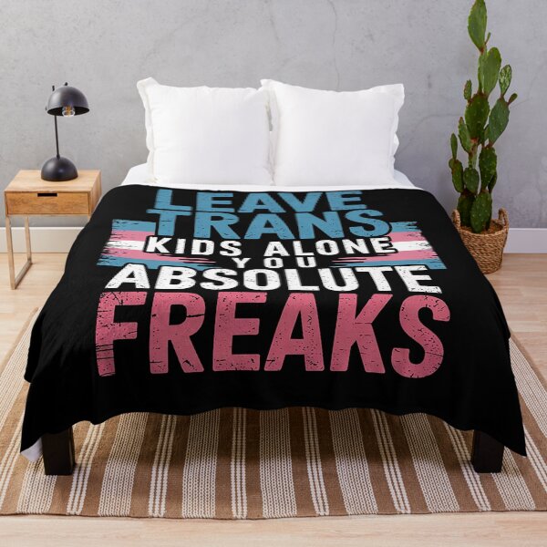 Item preview, Leave Trans Kids Alone You Absolute Freaks LGBTQ Retro designed and sold by FranzFriesen.