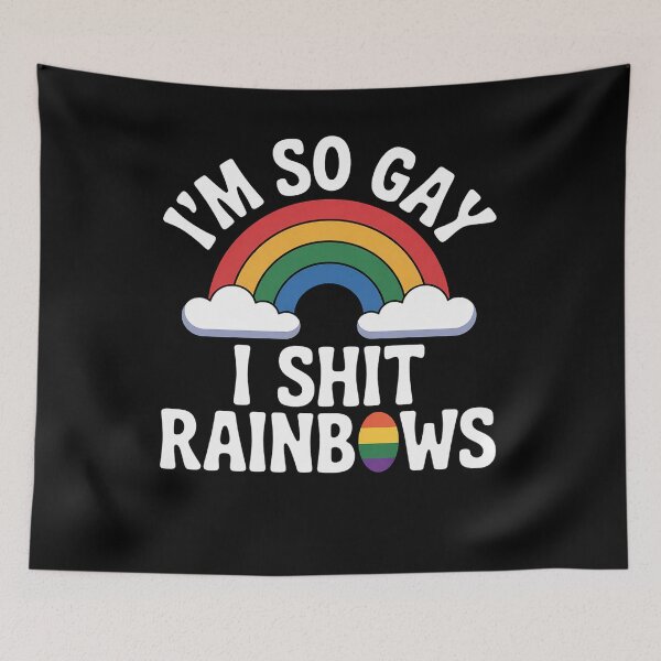 Item preview, I'm So Gay I Shit Rainbows Funny LGBT Gay Pride Parade Love designed and sold by AmparoBoyle.