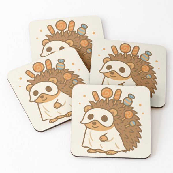 Artikelvorschau, Igel Halloween Sticker | Süße Kawaii Gruselige Kunst entworfen und verkauft von Tiny Joy World.