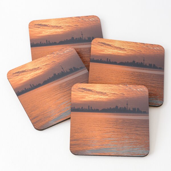 Item preview, Reflected Sunrise Sky Before Torontos Skyline Silhouette designed and sold by Georgia Mizuleva.