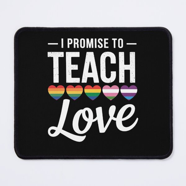 Item preview, I Promise To Teach Love LGBT-Q Pride Proud Ally Teacher designed and sold by MinaReinger.