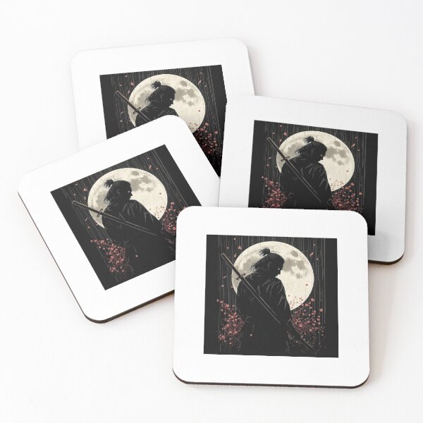 Item preview, Shadow Samurai – Silent Blade Under the Moon | Japanese Warrior Art designed and sold by Rosemoonjapan.