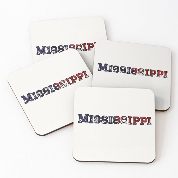 Item preview, Mississippi USA Flag Typography – Patriotic Stars and Stripes American Pride Design designed and sold by Long Family Gifts.