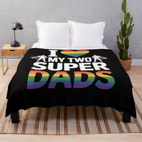 Item preview, I Love My Two Super Dads LGBT Pride Proud Gay Daddy designed and sold by FranzFriesen.