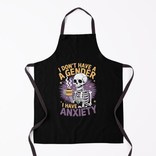 Item preview, I Don't Have A Gender I Have Anxiety Nonbinary Enby Skeleton designed and sold by AmparoBoyle.
