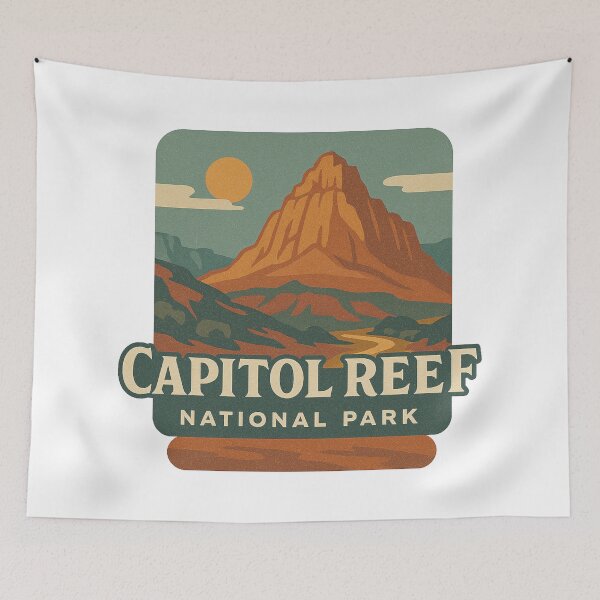 Item preview, Capitol Reef National Park Retro Design designed and sold by Vendeloc.