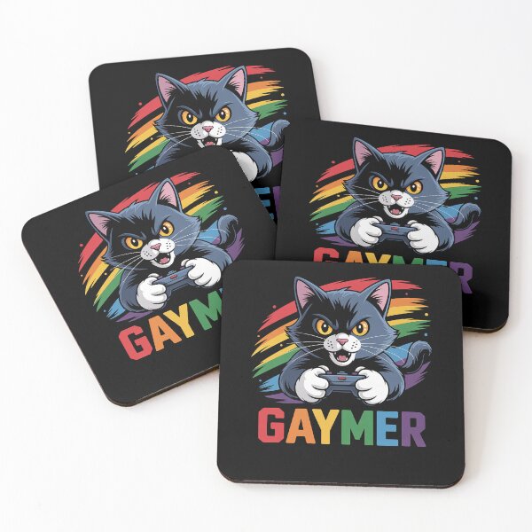 Item preview, Gaymer LGBT Cat Pride Rainbow Video Game Lovers designed and sold by FranzFriesen.