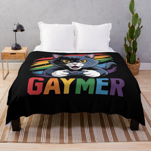 Item preview, Gaymer LGBT Cat Pride Rainbow Video Game Lovers designed and sold by FranzFriesen.