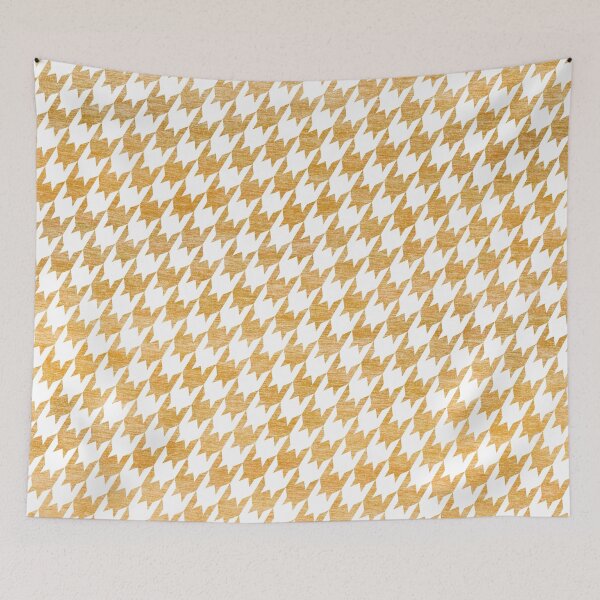Item preview, Orange and White houndstooth pattern designed and sold by ekpatterns.