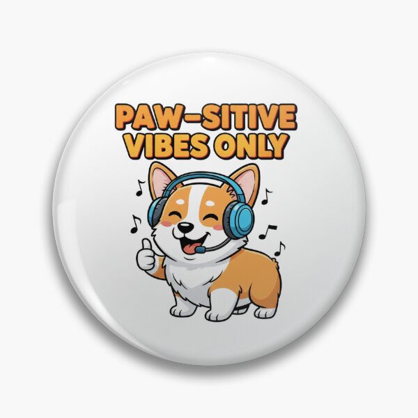 Item preview, Paw-sitive Vibes Only Corgi designed and sold by DONXX.