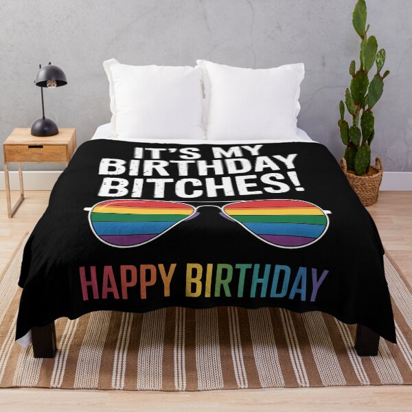 Item preview, Gay Pride Rainbow LGBT Tshirt It's My Birthday Bitches designed and sold by RayArmstrong.