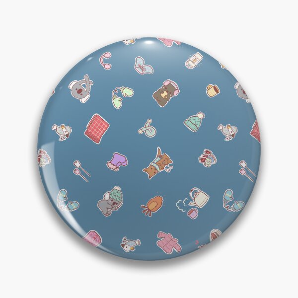 Item preview, Winter Camping with Aussie animals All over (Blue) designed and sold by HarunaMcDesigns.