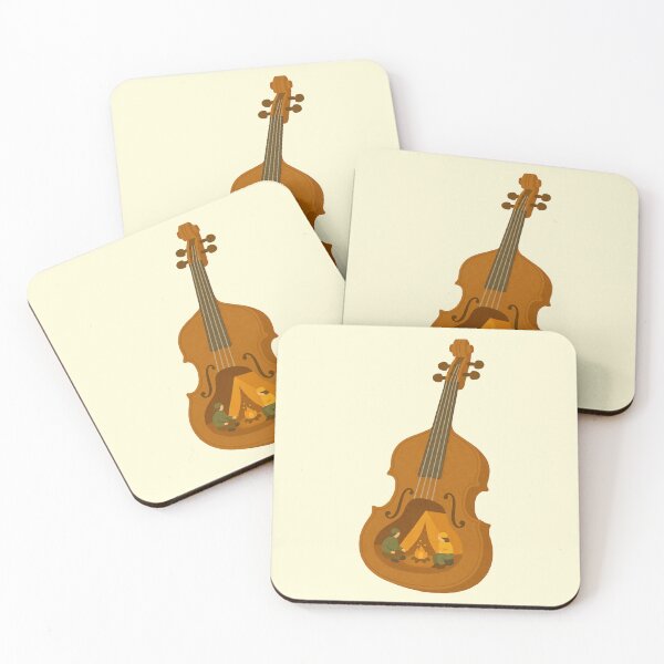 Item preview, Bass Campfire | Music Adventure Illustration designed and sold by Tiny Joy World.