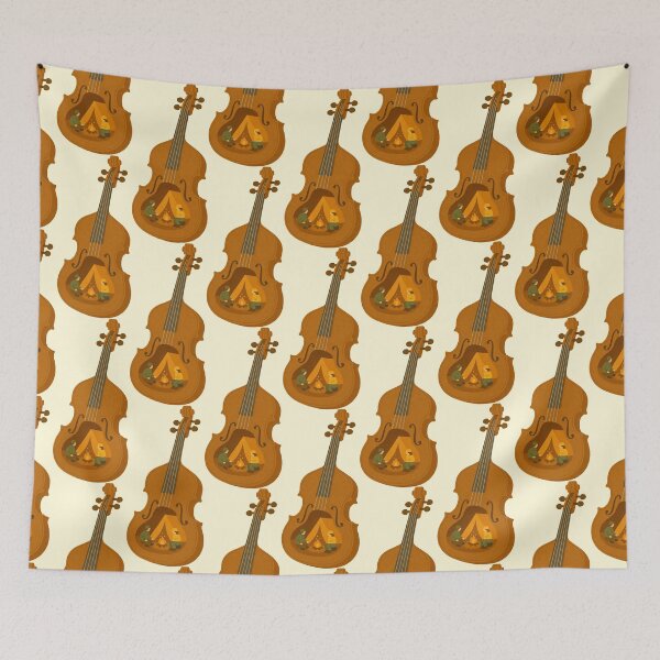 Item preview, Bass Campfire | Music Adventure Illustration designed and sold by Tiny Joy World.