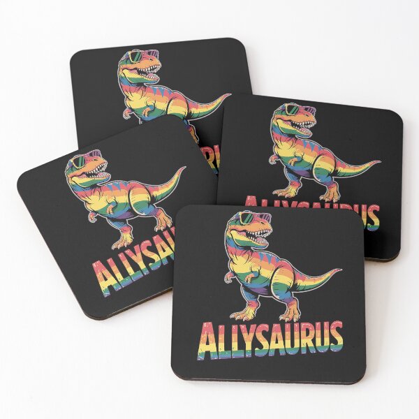 Item preview, Allysaurus LGBT Dinosaur Rainbow Flag Ally LGBT Pride 1 designed and sold by RansomFlatley.