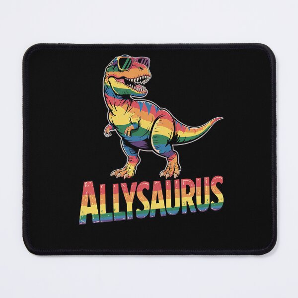 Item preview, Allysaurus LGBT Dinosaur Rainbow Flag Ally LGBT Pride 1 designed and sold by RansomFlatley.