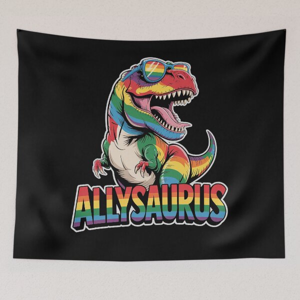 Item preview, Allysaurus LGBT Dinosaur Rainbow Flag Ally LGBT Pride designed and sold by HaileyRobel.