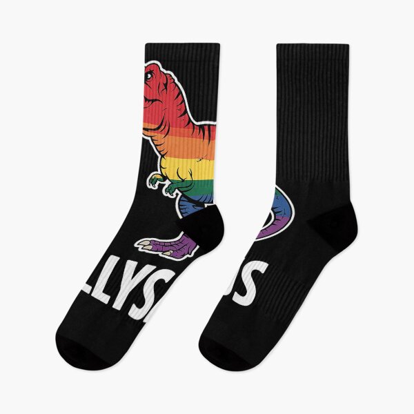 Item preview, Allysaurus dinosaur in rainbow flag for ally LGBT pride designed and sold by MinaReinger.