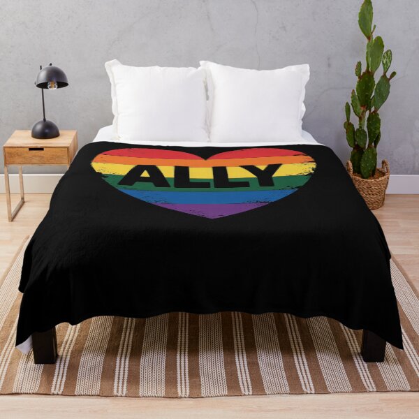 Item preview, Ally rainbow flag heart for LGBT gay and lesbian support designed and sold by AmparoBoyle.