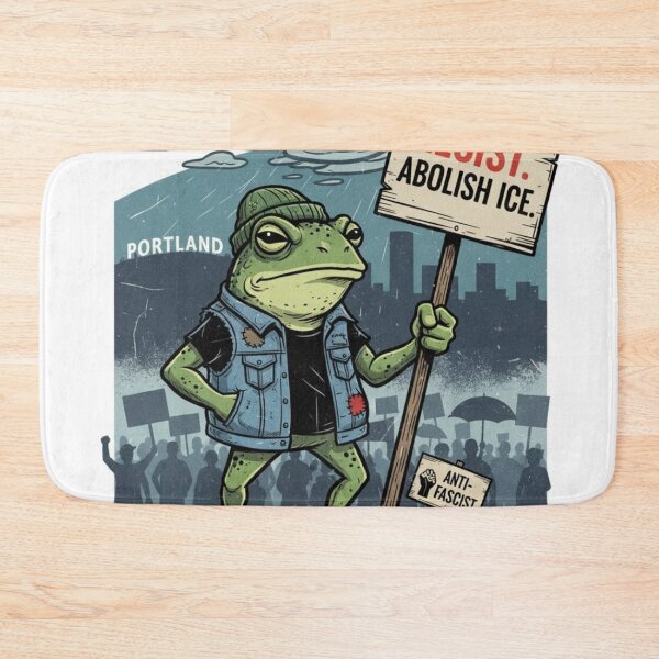 Item preview, Portland Frog Resist: Denim Vest Activist Protest Design  designed and sold by wilnickvisuals.