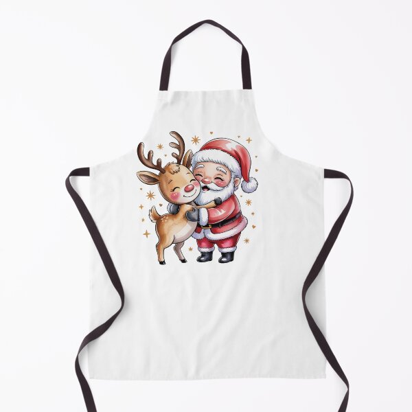 Item preview, Cute Santa and Reindeer Christmas Hug designed and sold by smilesupplyco..