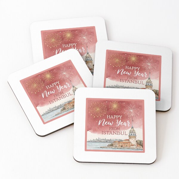 Item preview, Watercolour Istanbul New Year's Eve Fireworks Design designed and sold by asliberry.