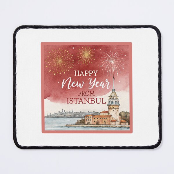 Item preview, Watercolour Istanbul New Year's Eve Fireworks Design designed and sold by asliberry.