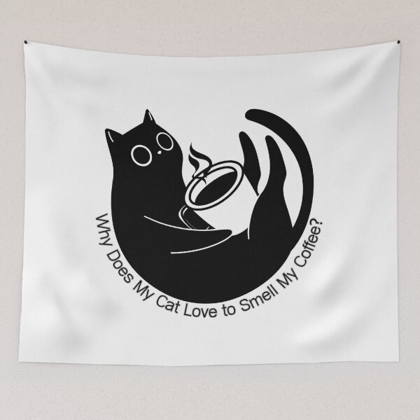 Item preview, Why My Cat Loves Coffee Aroma Tee - Curious Feline Morning Ritual Shirt by Clothesbest designed and sold by Clothesbest.
