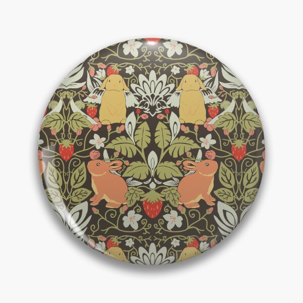 Item preview, Kawaii Bunnies pattern inspired by William Morris designed and sold by tayaan.