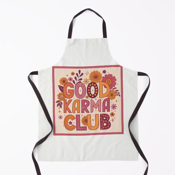 Item preview, Good Karma Club Retro Floral Typography Design designed and sold by asliberry.