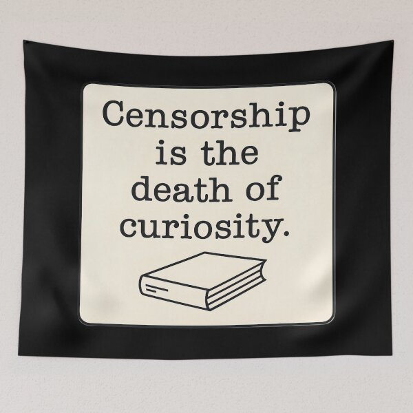 Item preview, Anti Censorship Book Ban Statement Minimalist Art Prints designed and sold by PinUpPizzazz.