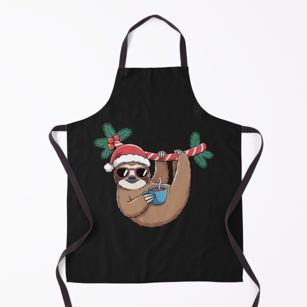 Item preview, Sleepy Sloth Santa – Cute Kawaii Sloth Hanging on Candy Cane | Chill Christmas Cartoon Vector designed and sold by ColorSplash123.