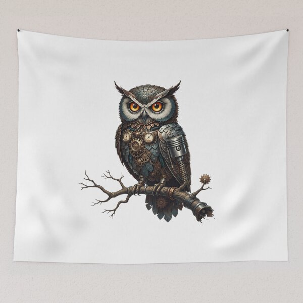 Item preview, The Clockwork Owl – Guardian of Mechanical Wisdom designed and sold by CelticSoulShop.