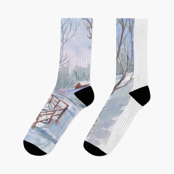 Item preview, Winter walk in a village designed and sold by SoupSouka.