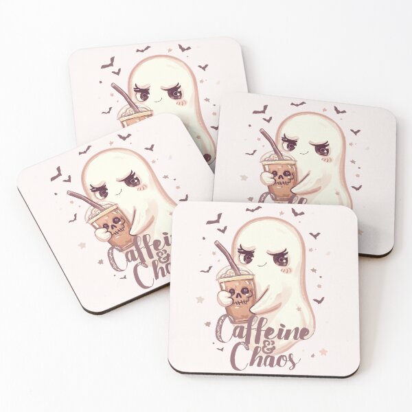 Item preview, Caffeine & Chaos | Cute Ghost Coffee Lover Design designed and sold by Moon's Arts.