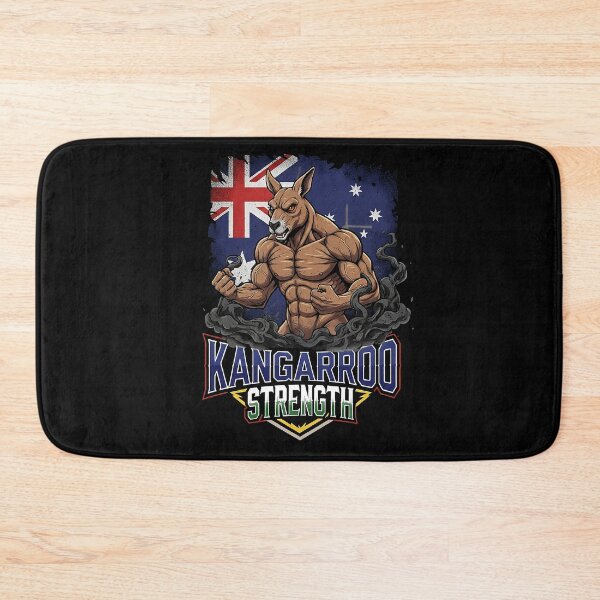 Artikelvorschau, Kangaroo Strength Gym Logo Australien entworfen und verkauft von El Hermano Gym.