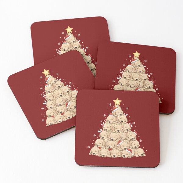 Item preview, Puppy Pile Christmas Tree Cute Dog designed and sold by 0606PM.