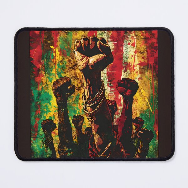Item preview, Powerful Juneteenth Unity Fists – African Pride Art Poster designed and sold by sticky10.