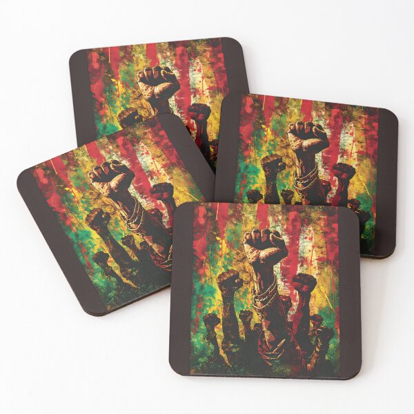 Item preview, Powerful Juneteenth Unity Fists – African Pride Art Poster designed and sold by sticky10.