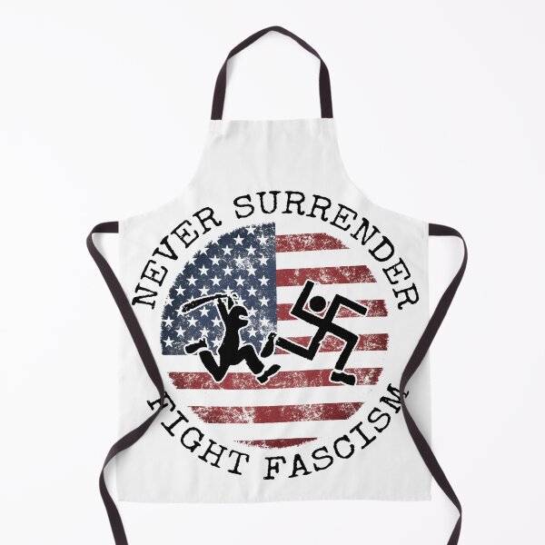 Item preview, NEVER SURRENDER – FIGHT FASCISM (Light Backgrounds) designed and sold by Probably Fine Designs.