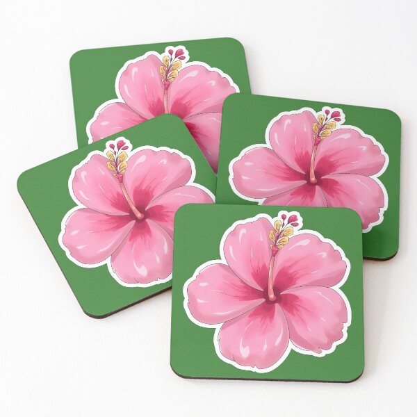 Item preview, Vibrant Pink Hibiscus Flower Tropical Bloom Relaxing Summer Botanical Art designed and sold by bvdesignart.