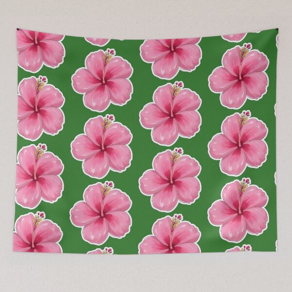 Item preview, Vibrant Pink Hibiscus Flower Tropical Bloom Relaxing Summer Botanical Art designed and sold by bvdesignart.