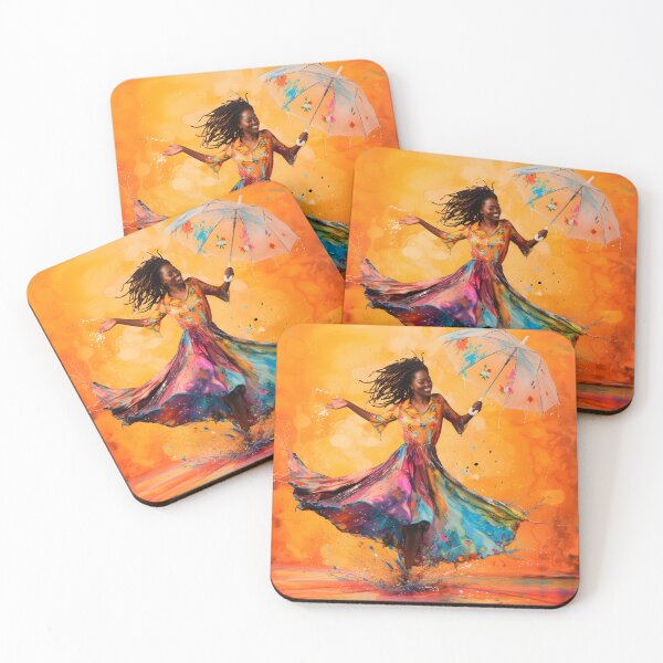 Item preview, Joyful Splash Dance – Vibrant Afrocentric Umbrella Art designed and sold by sticky10.