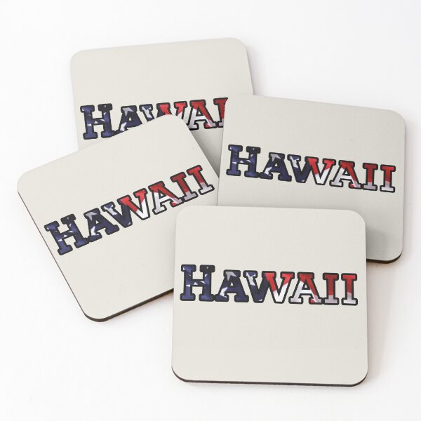 Item preview, Hawaii USA Flag Typography – Patriotic Stars and Stripes American Pride Design designed and sold by Long Family Gifts.
