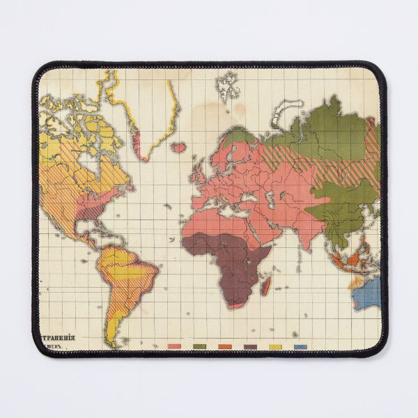 Item preview, Vintage Bohemian Colorful Detailed World Map from 1890 Atlas designed and sold by easteuromaps.