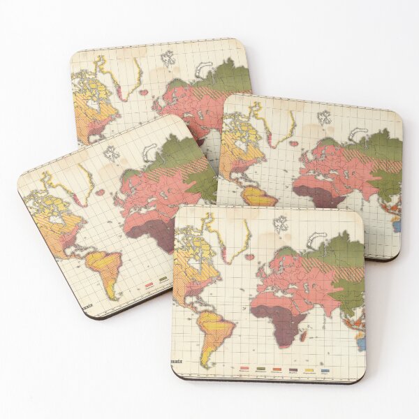 Item preview, Vintage Bohemian Colorful Detailed World Map from 1890 Atlas designed and sold by easteuromaps.