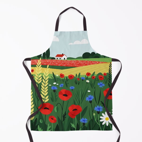 Item preview, Rural landscape with a field of flowers designed and sold by Design4uStudio.