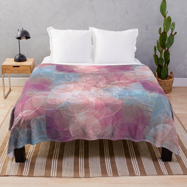 Item preview, Bubble inspired art pink and blue and white designed and sold by ReynoldsFun.