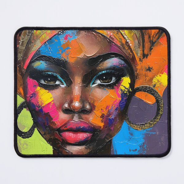Item preview, Vivid African Goddess Portrait – Bold Headwrap Pop Art designed and sold by sticky10.