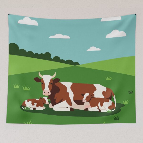 Item preview, A cow and two calves designed and sold by Design4uStudio.